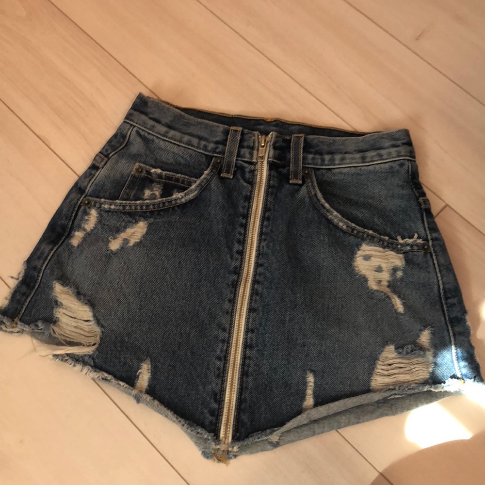 carmar jean skirt